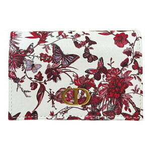 Dior Le Clos des Papillons Caro Glycine Wallet Coin Wallet Leather